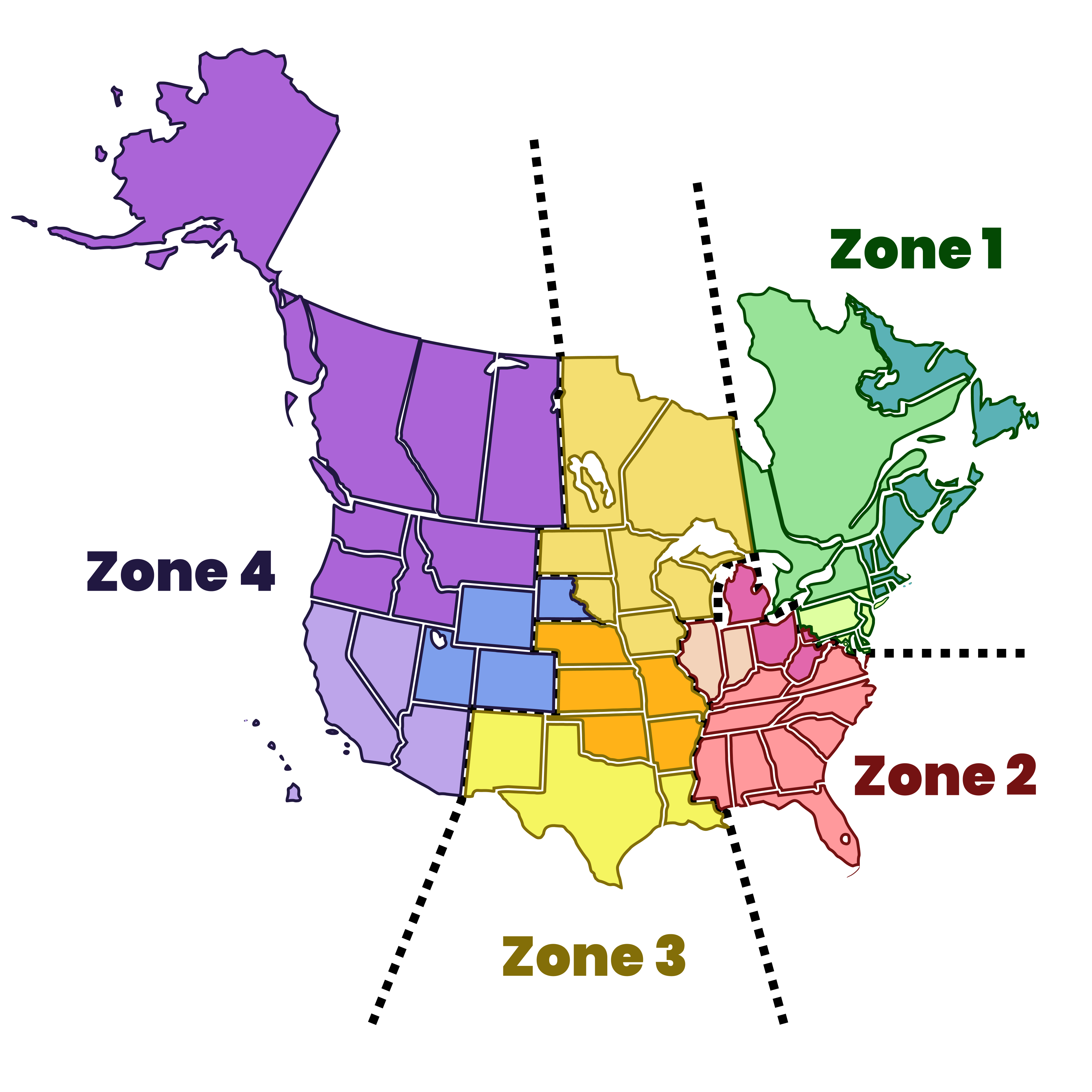 Sections and Zones Map